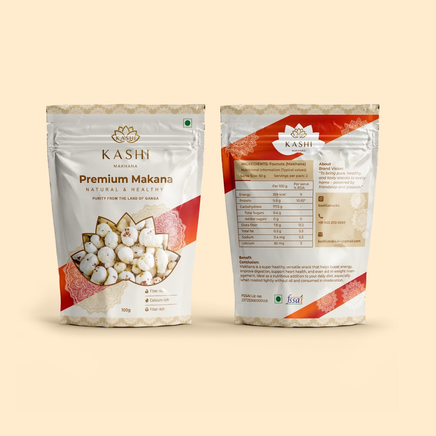 🌿 Premium Quality Makhana (Fox Nuts / Lotus Seeds) 🌿